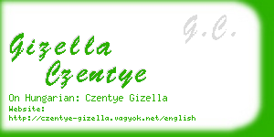 gizella czentye business card